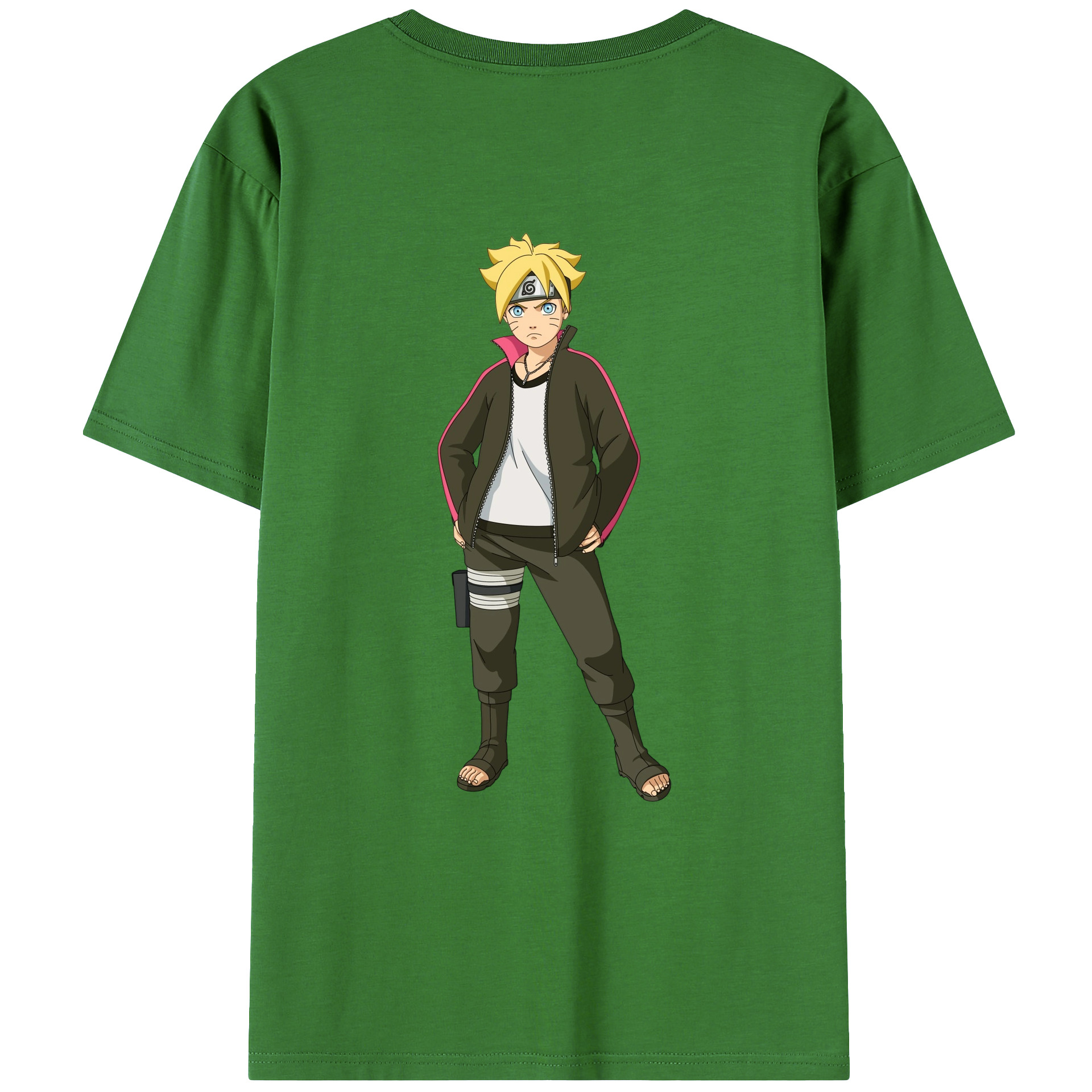 （画像用） NARUTO -ナルト- うずまき ボルト Uzumaki Boruto レディース半袖Tシャツ(バックプリント)